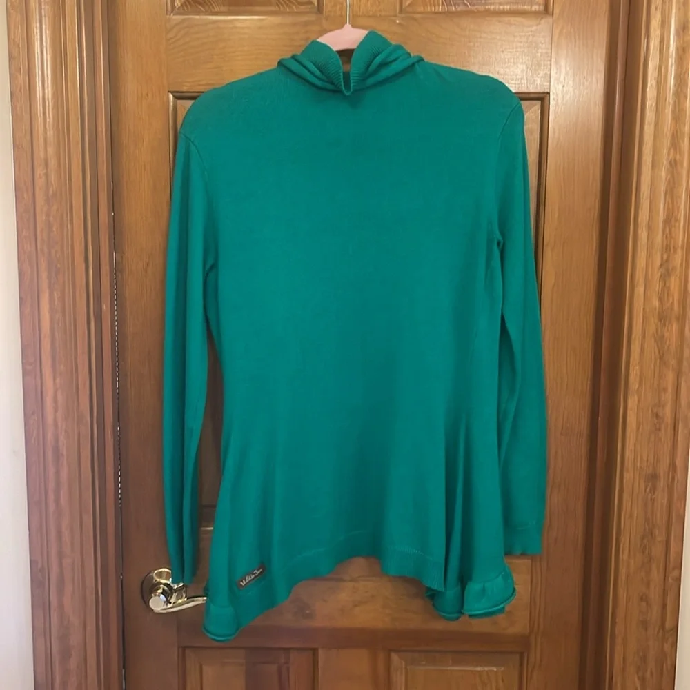 Matilda Jane size Small Women’s Spring To Mind Green Ruffle Cardigan Sweater - Picture 3 of 4